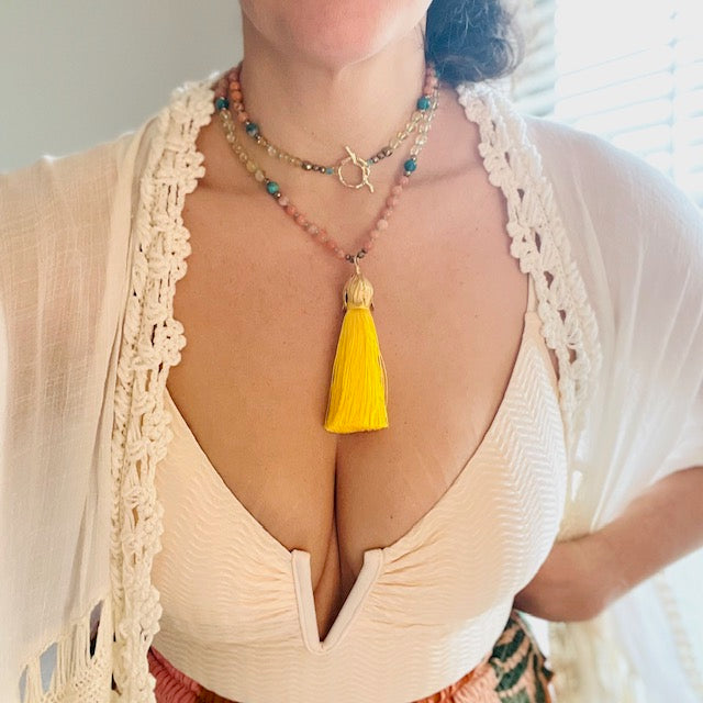 Life's Purpose Mid Length Mala Necklace