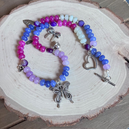 Tea Party Candy Gemstone Mala Necklace