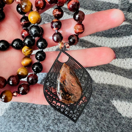 Divine Lightning 108 Beads Mala Necklace