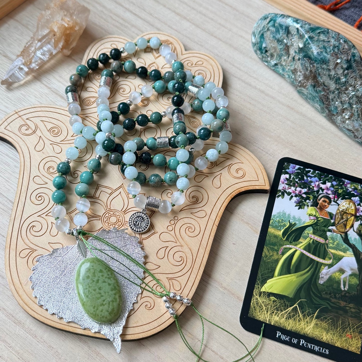 Tarot Inspired 108 Beads Mala Necklace