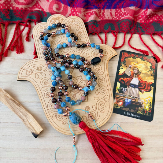 Tarot Inspired 108 Beads Mala Necklace