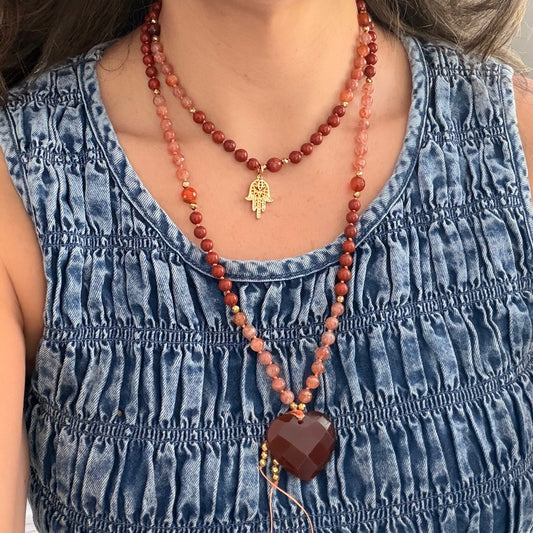 Goddess Guinevere 108 Bead Mala Necklace