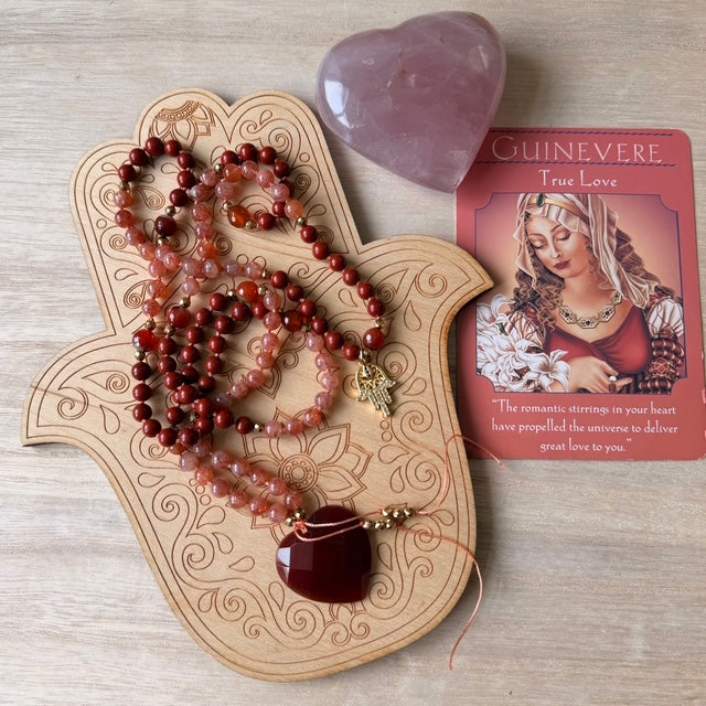 Goddess Guinevere 108 Bead Mala Necklace