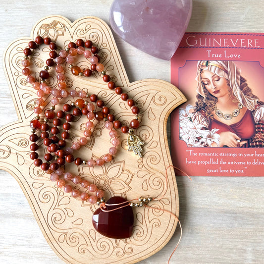 Goddess Guinevere 108 Bead Mala Necklace