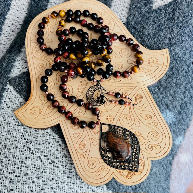 Divine Lightning 108 Beads Mala Necklace