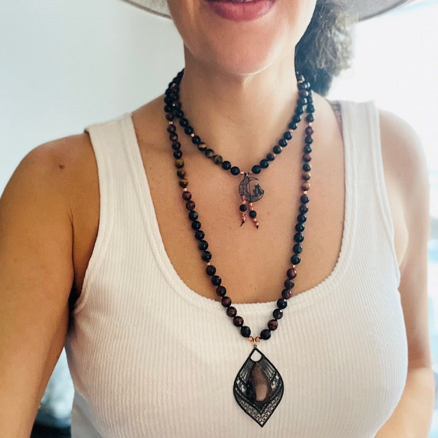Divine Lightning 108 Beads Mala Necklace