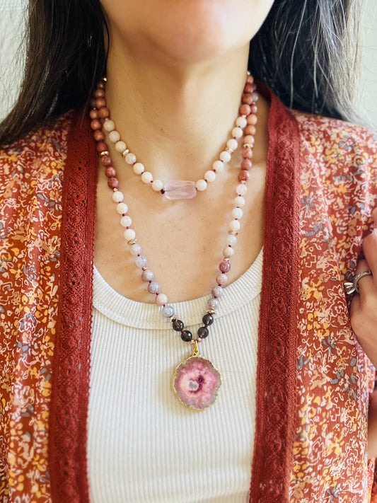 Love Consciousness 108 Beads Mala Necklace