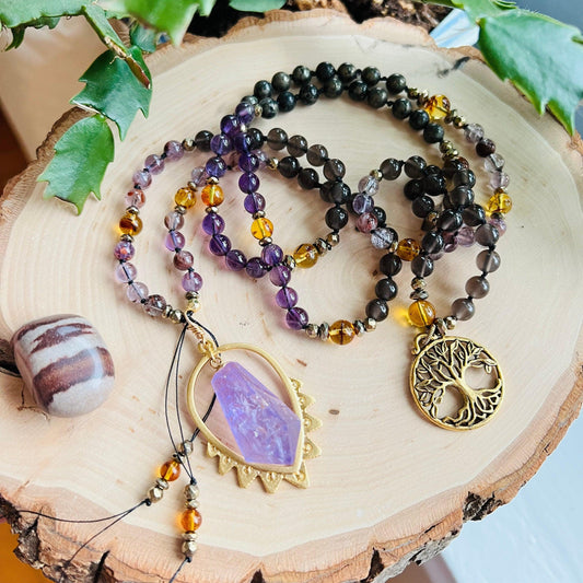 Tree of Life 108 Beads Mala Necklace - Mala Mia NYC